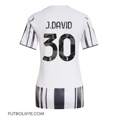 Camiseta Juventus Jonathan David #30 Primera Equipación para mujer 2025-26 manga corta Camiseta Juventus Jonathan David #30 Primera Equipación para mujer 2025-26 manga corta